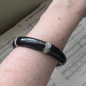 Black and Silver Stretch Bracelet